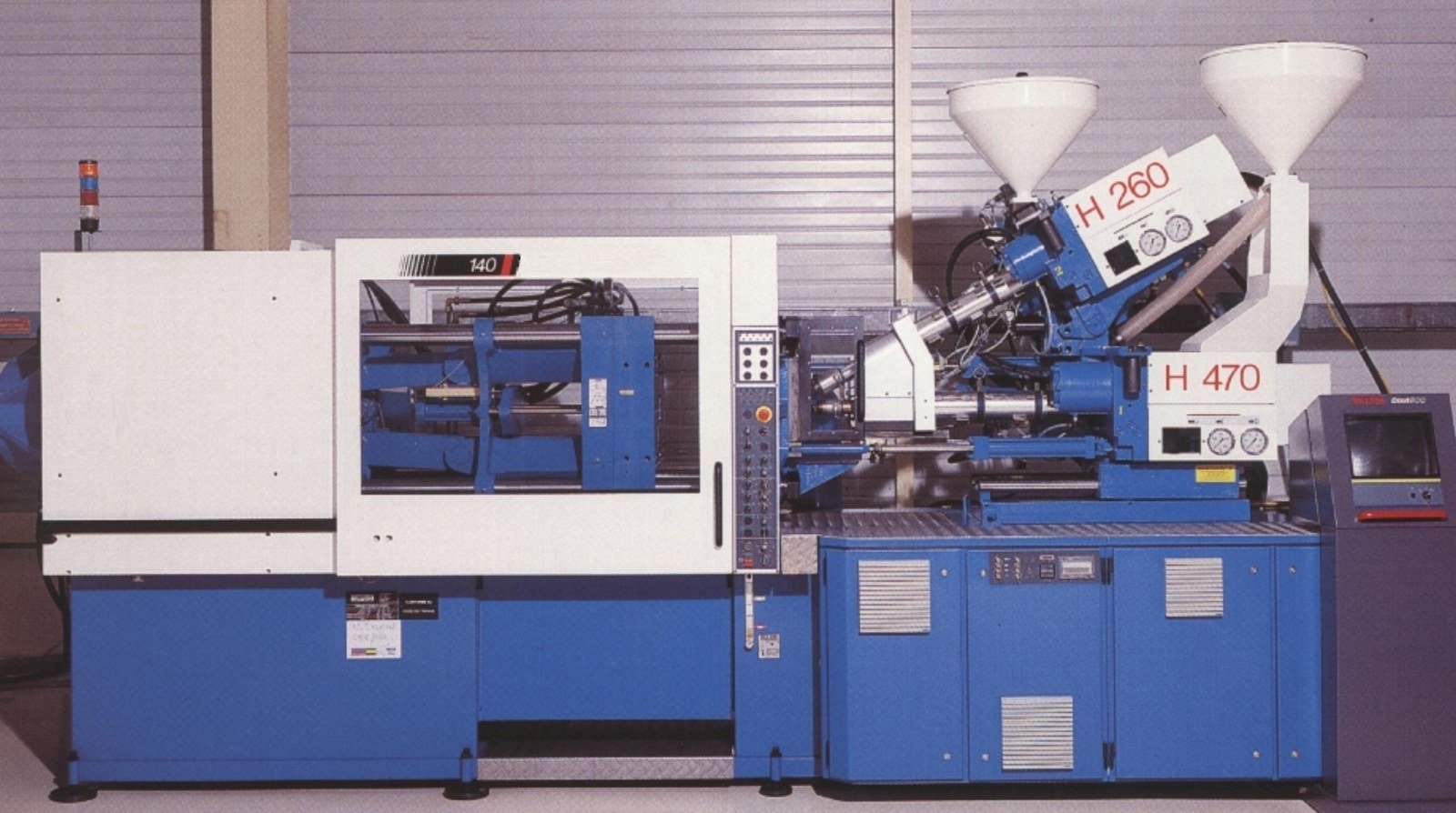 Horizontal injection moulding machine, reference equipment